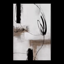 Best Bouclair Abstract Black Lines Framed Canvas