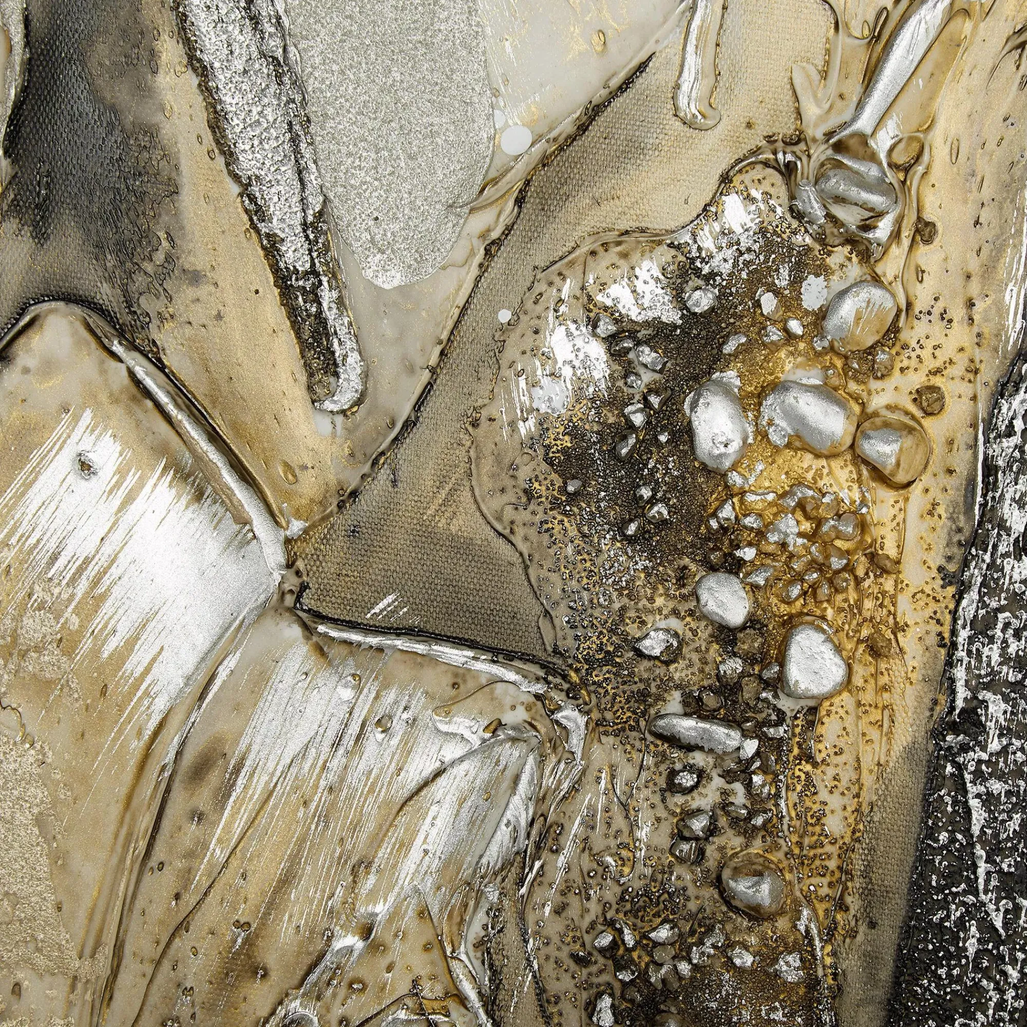 Bouclair Abstract Heavy Textured Oil Painted Canvas