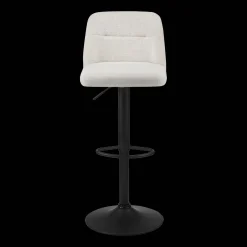 Outlet Bouclair Adjustable Fabric and Metal Barstool