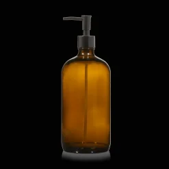 Bouclair Amber Glass Soap Dispenser