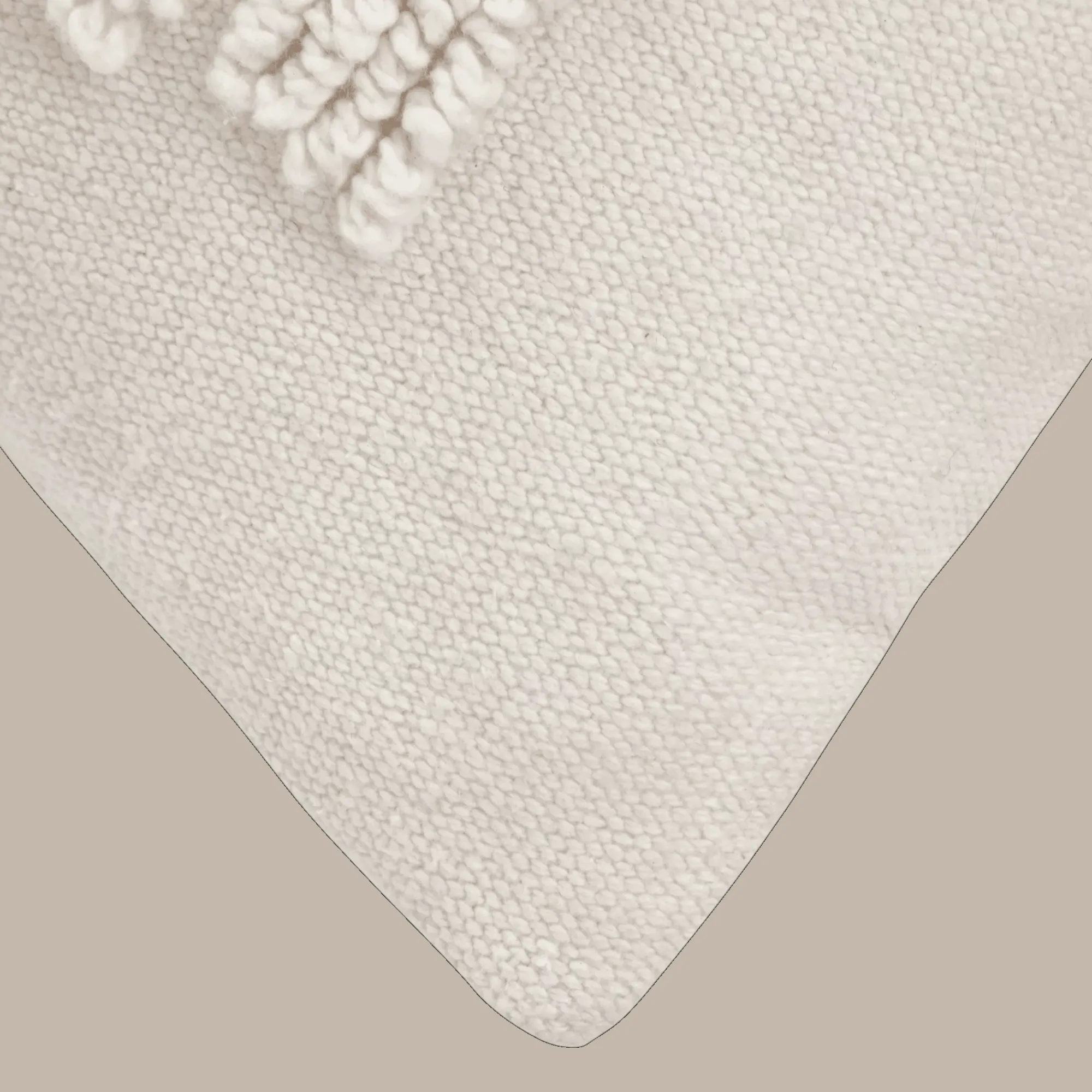 New Bouclair Anya Beige Tufted Rainbow Lumbar Throw Pillow