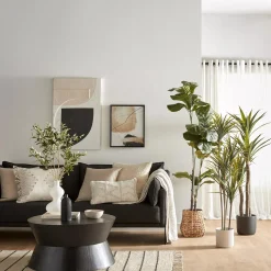 Clearance Bouclair Artificial Exotic Floor Plant in White Pot