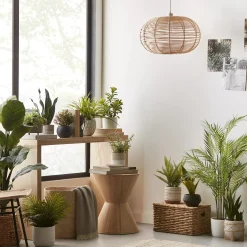 Bouclair Artificial Plant in Striped Pot