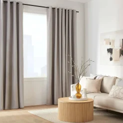 Bouclair Beige Chambray Blackout Curtain