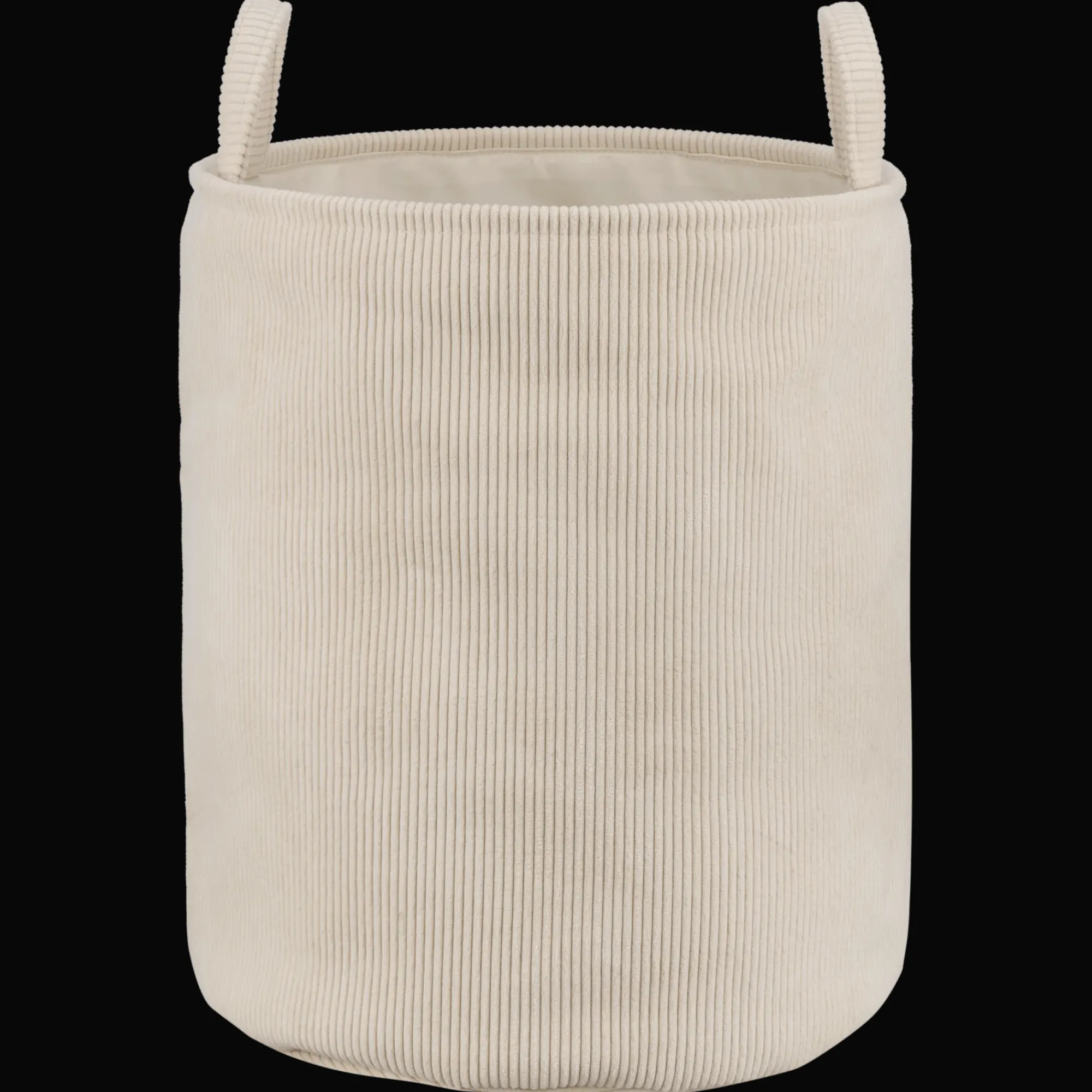 Online Bouclair Beige Corduroy Hamper