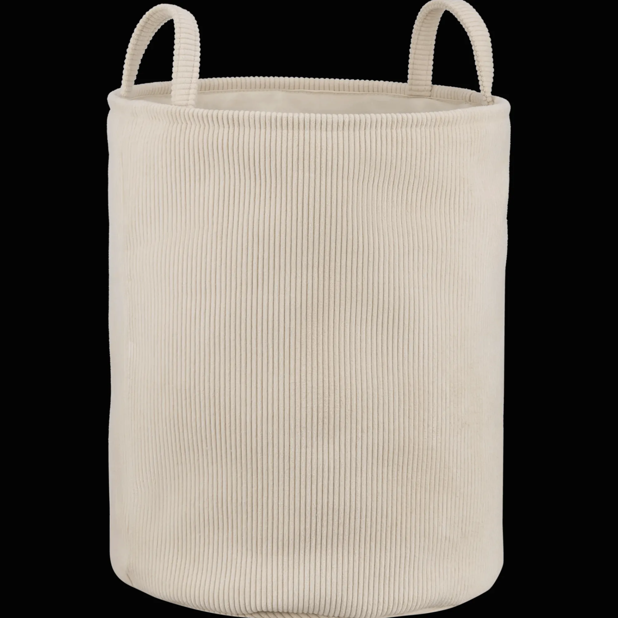 Online Bouclair Beige Corduroy Hamper