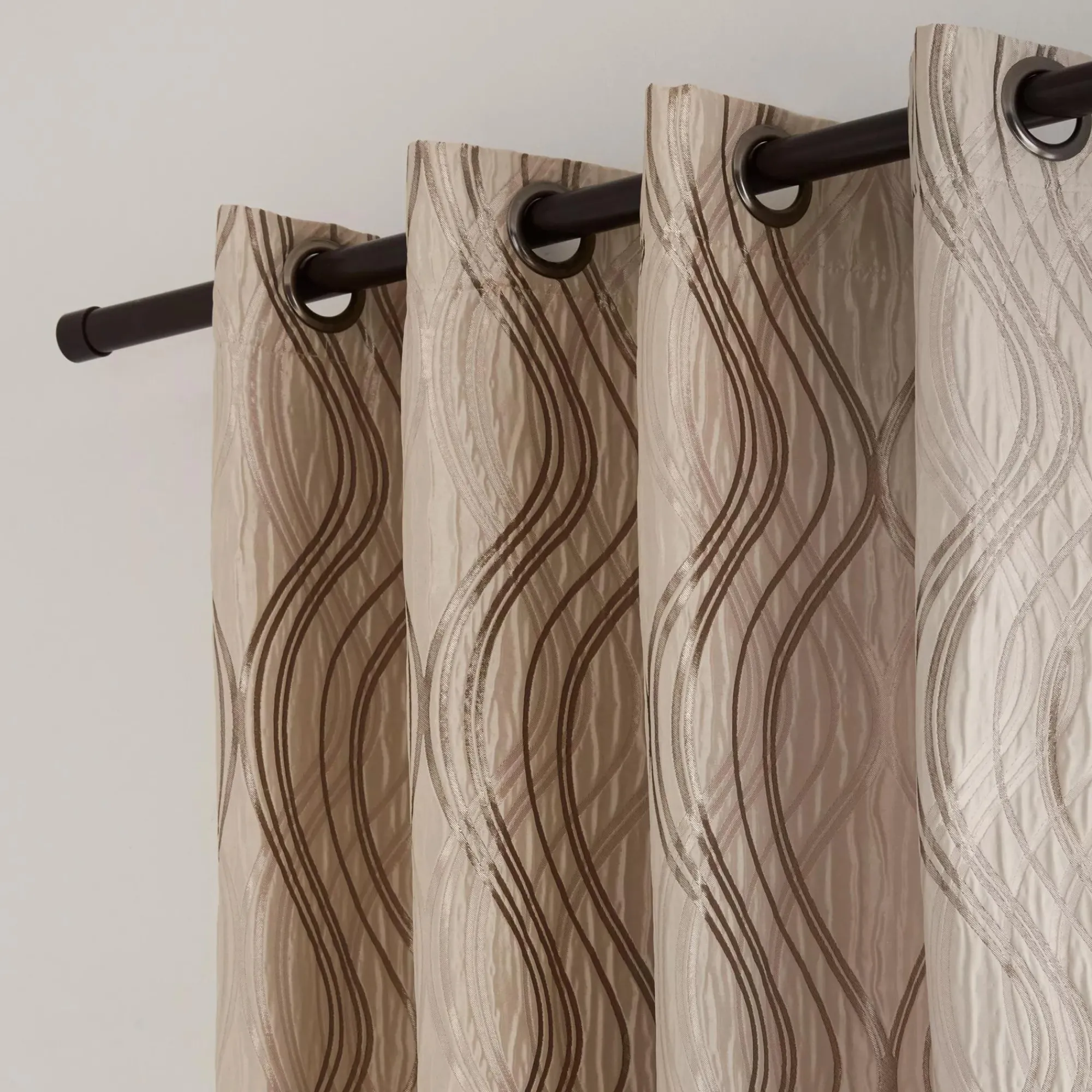 Discount Bouclair Beige Prato Panel Curtain