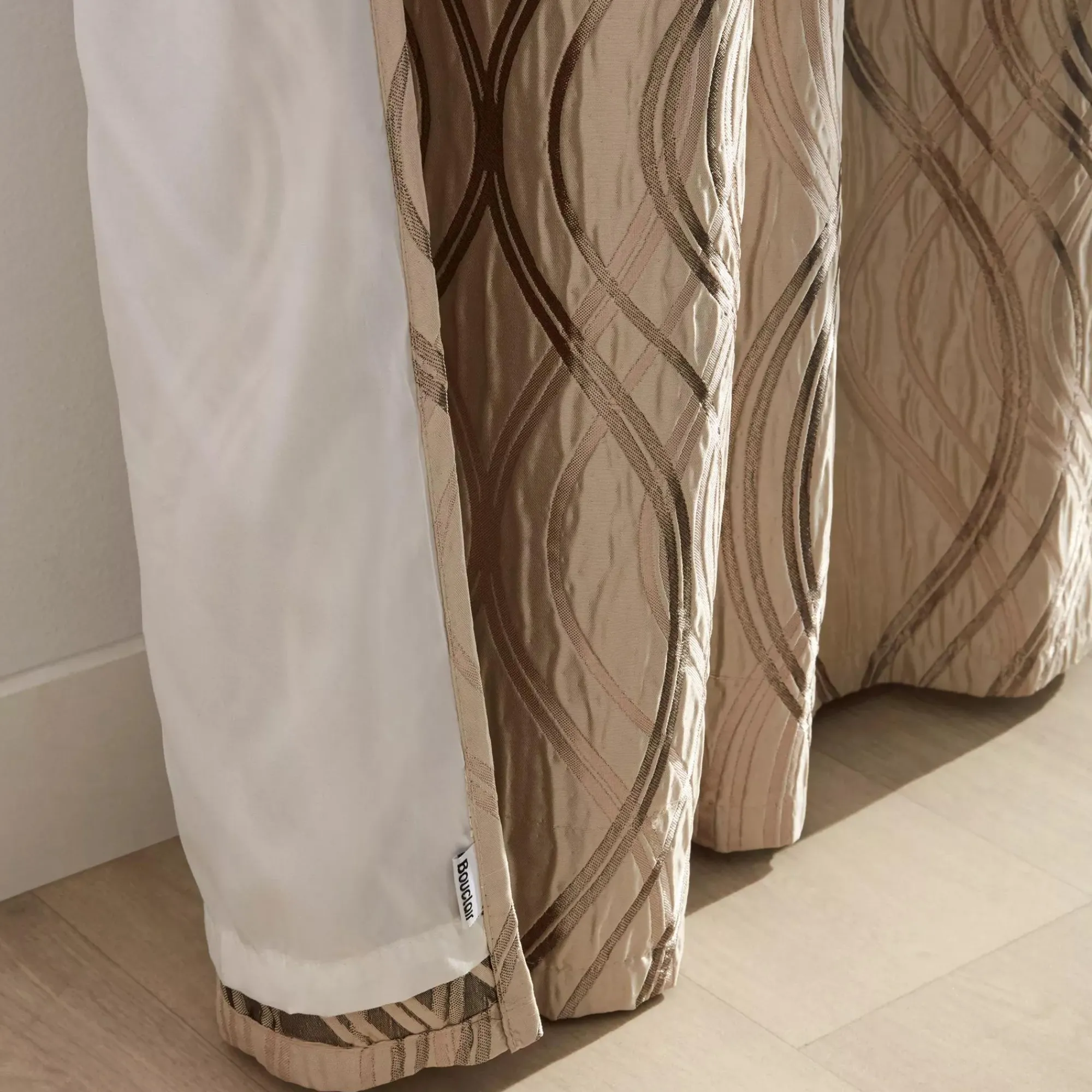 Discount Bouclair Beige Prato Panel Curtain