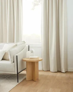 Clearance Bouclair Beige Taha Rod Pocket Back Tab Blackout Curtain