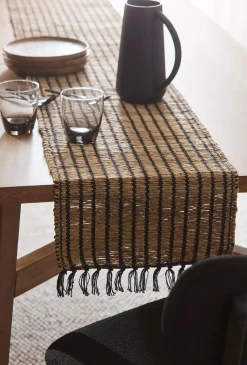 Sale Bouclair Black & Natural Table Runner