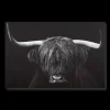 Online Bouclair Black & White Highland Cow Printed Canvas