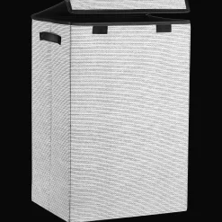 Outlet Bouclair Black And White Foldable Hamper