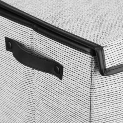 Outlet Bouclair Black And White Foldable Hamper