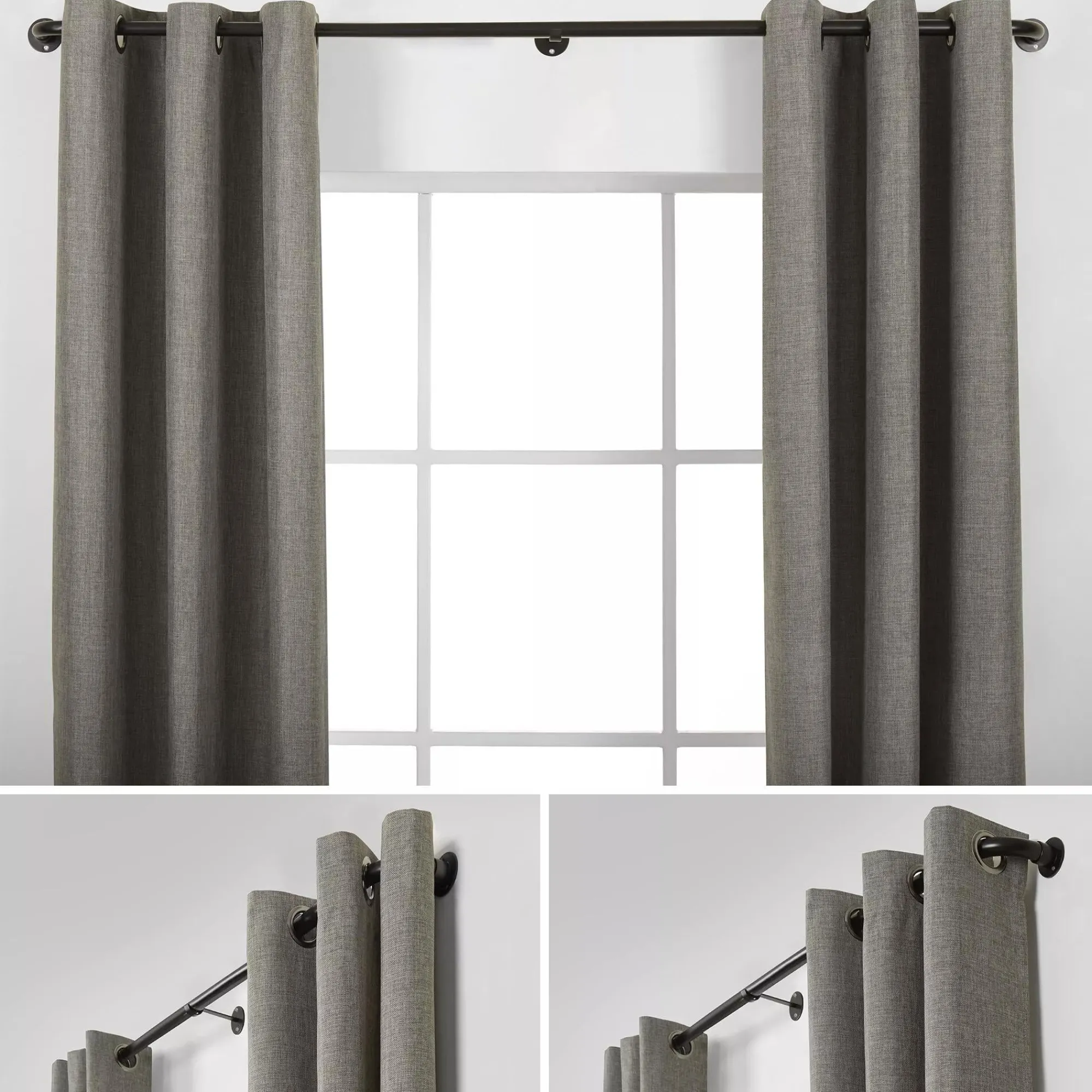 Hot Bouclair Black Blackout Rod Set - Diameter 25/28 mm