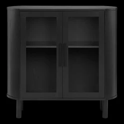 Online Bouclair Black Buffet with Glass Doors