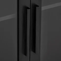 Online Bouclair Black Buffet with Glass Doors