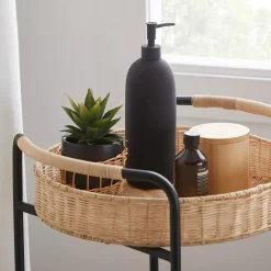 Online Bouclair Black Ceramic Soap Engraved Dispenser