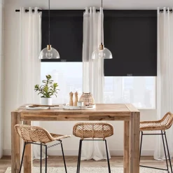 Hot Bouclair Black Chita Cordless Blackout Roller Shade