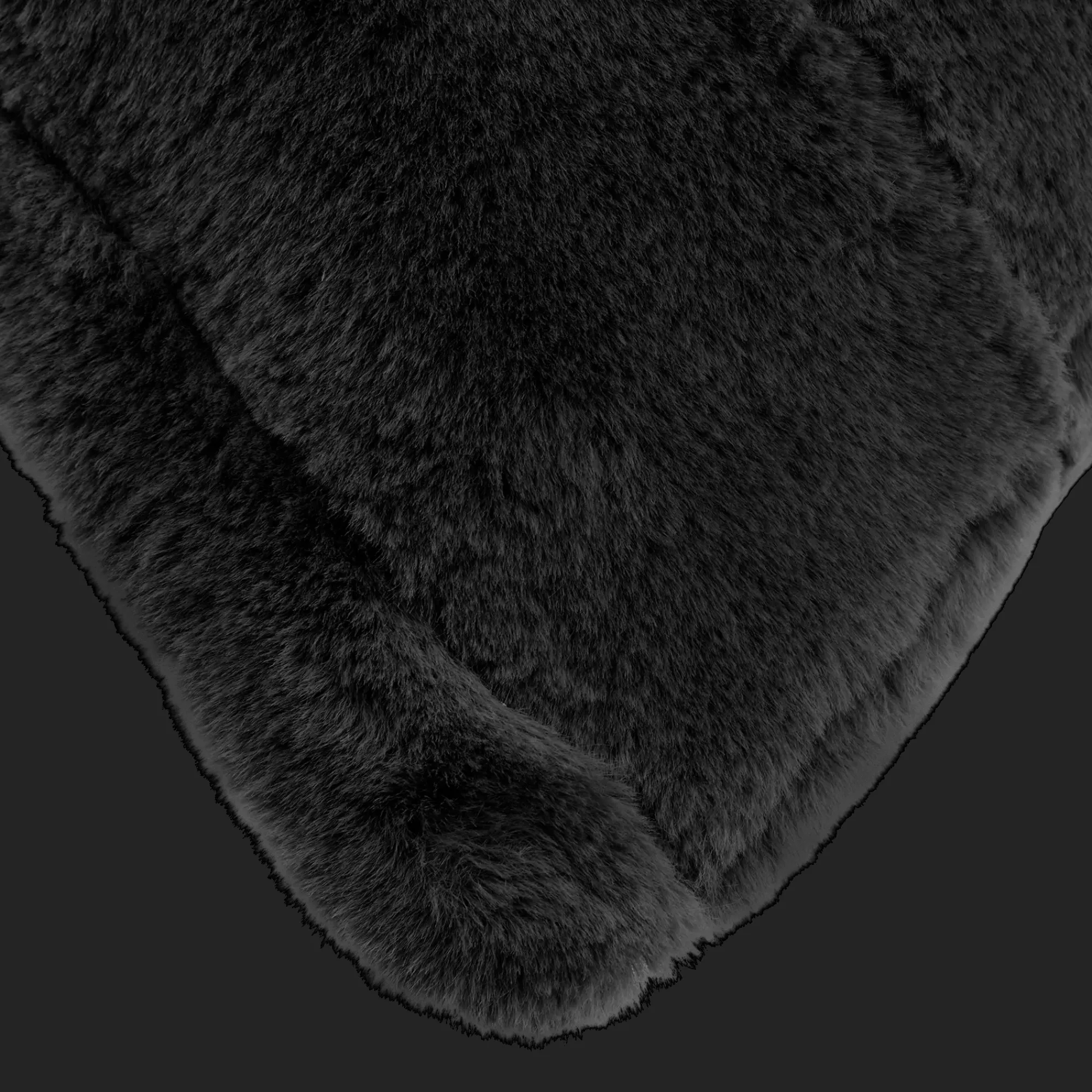 Best Bouclair Black Cougar Faux Fur Throw Pillow