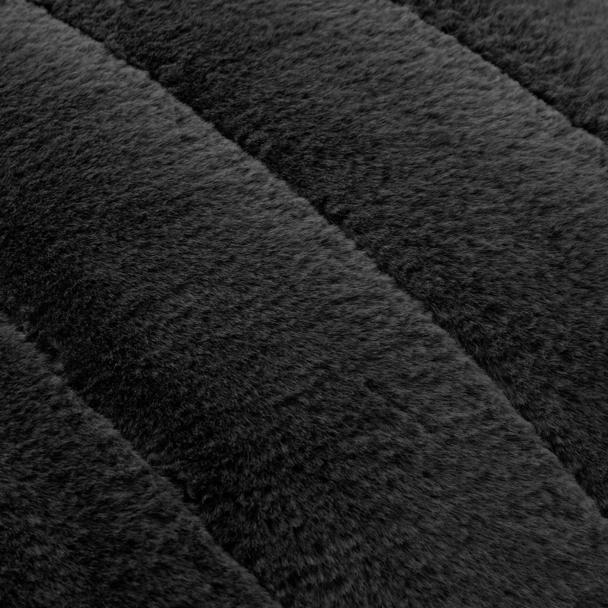 Best Bouclair Black Cougar Faux Fur Throw Pillow