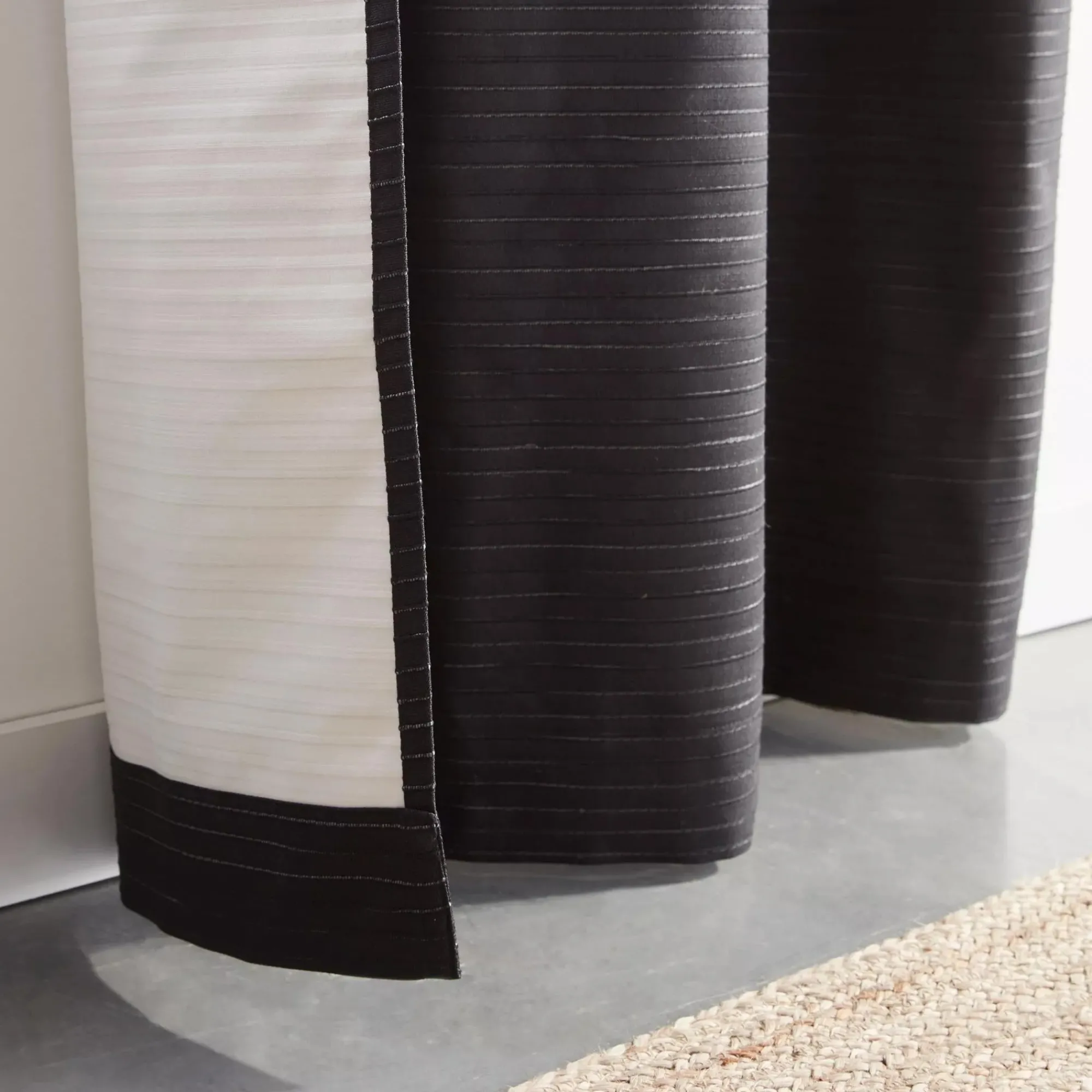 Bouclair Black Dayni Blackout Back-Tab Curtain