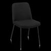 Bouclair Black Fabric and Metal Dining Chair