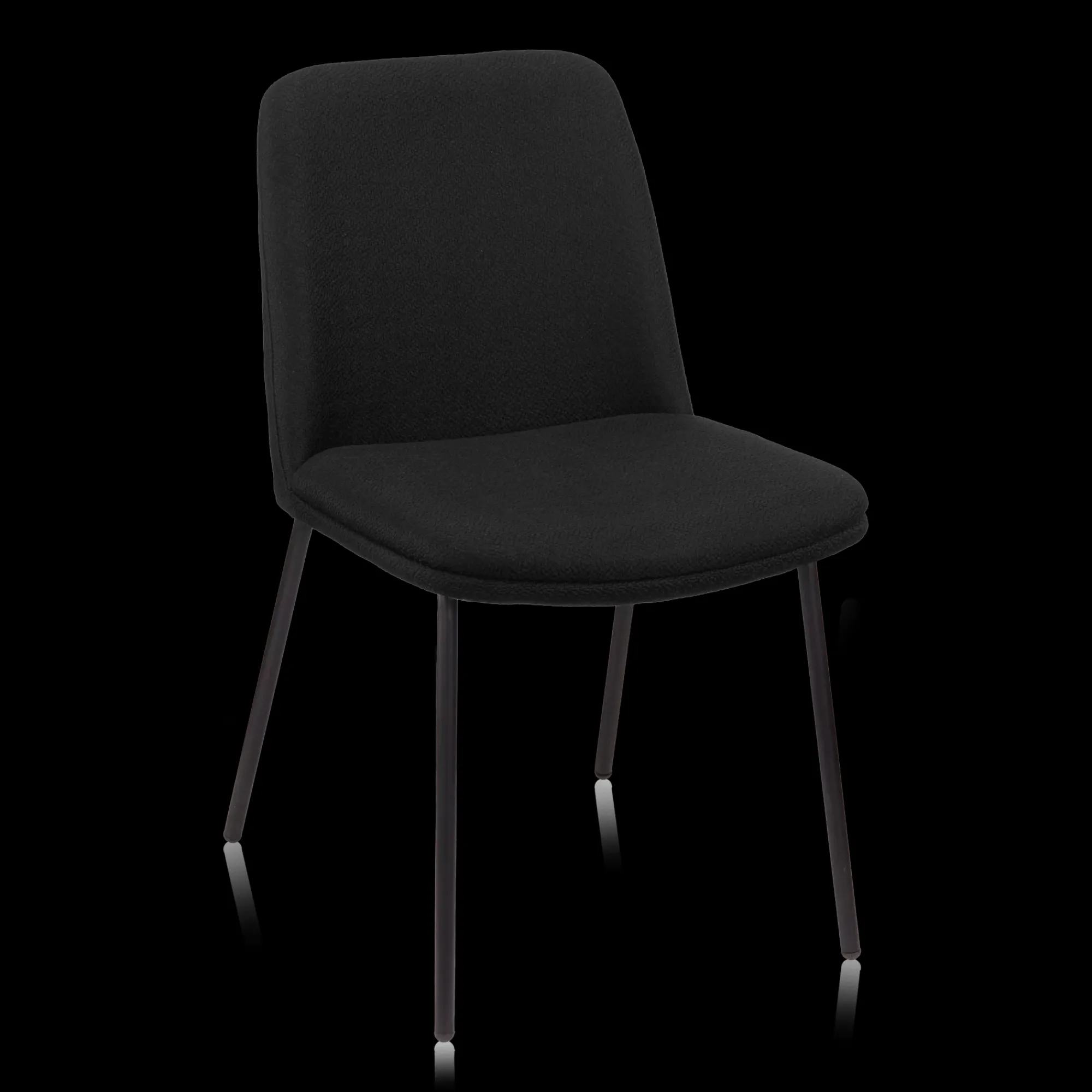 Bouclair Black Fabric and Metal Dining Chair