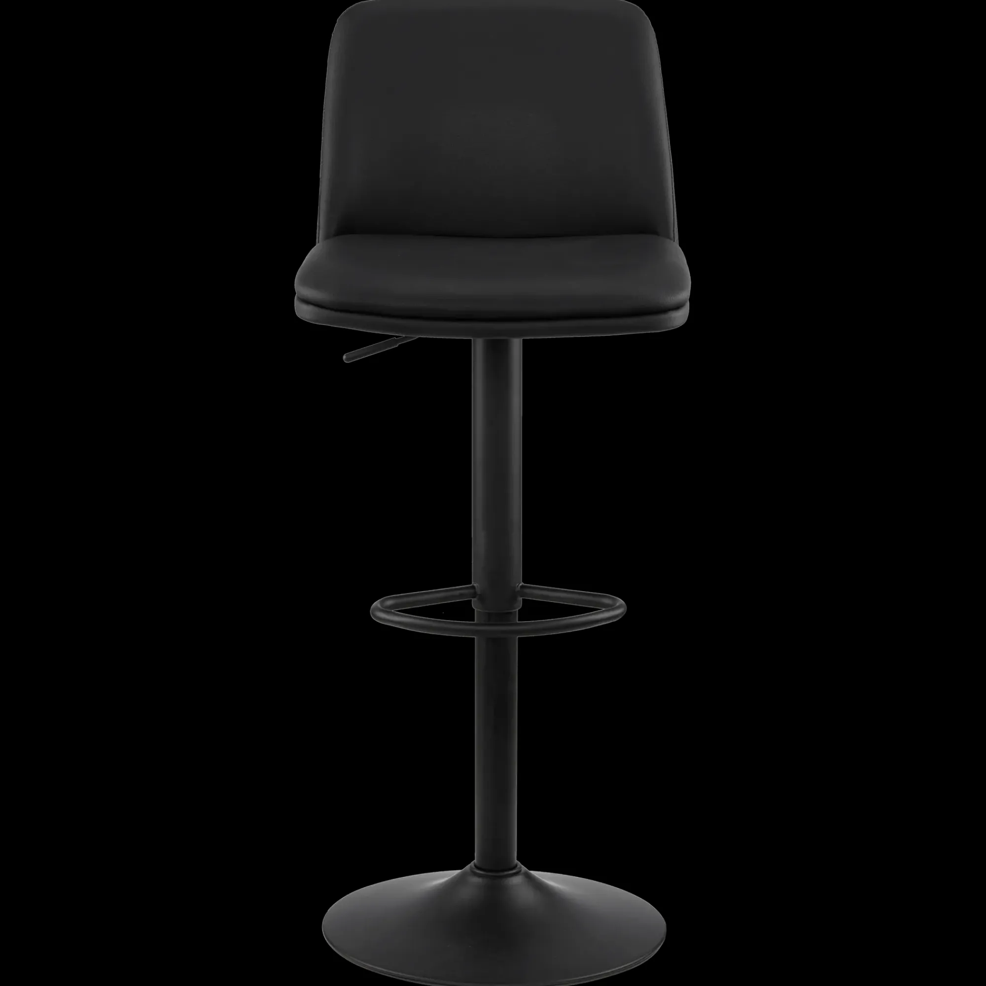 Hot Bouclair Black Faux Leather and Metal Bar Stool