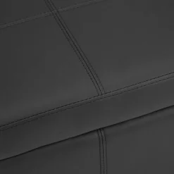 New Bouclair Black Faux Leather Storage Bench