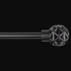 Online Bouclair Black Geometric Curtain Rod Set - Diameter 13/16mm