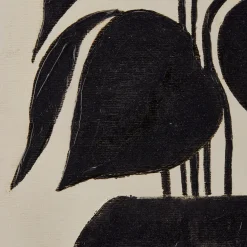 Sale Bouclair Black Leaf in a Vase Framed Art