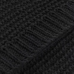 Best Bouclair Black Lonny Woven Throw