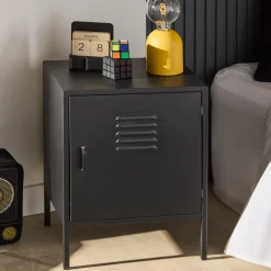 Hot Bouclair Black Metal Locker Side Table