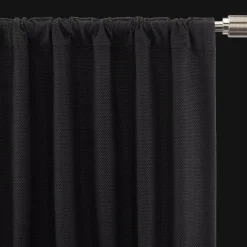 Sale Bouclair Black Ortega Blackout Back-Tab Curtain