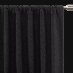 Sale Bouclair Black Ortega Blackout Back-Tab Curtain