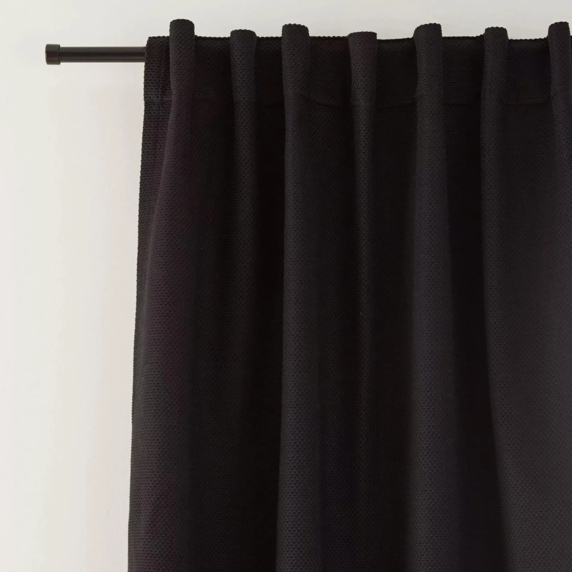 Sale Bouclair Black Ortega Blackout Back-Tab Curtain