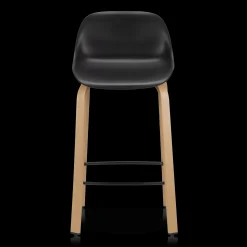 Online Bouclair Black Plastic and Wood Metal Veneer Counter Stool