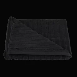 Hot Bouclair Black Ribbed Bath Towel