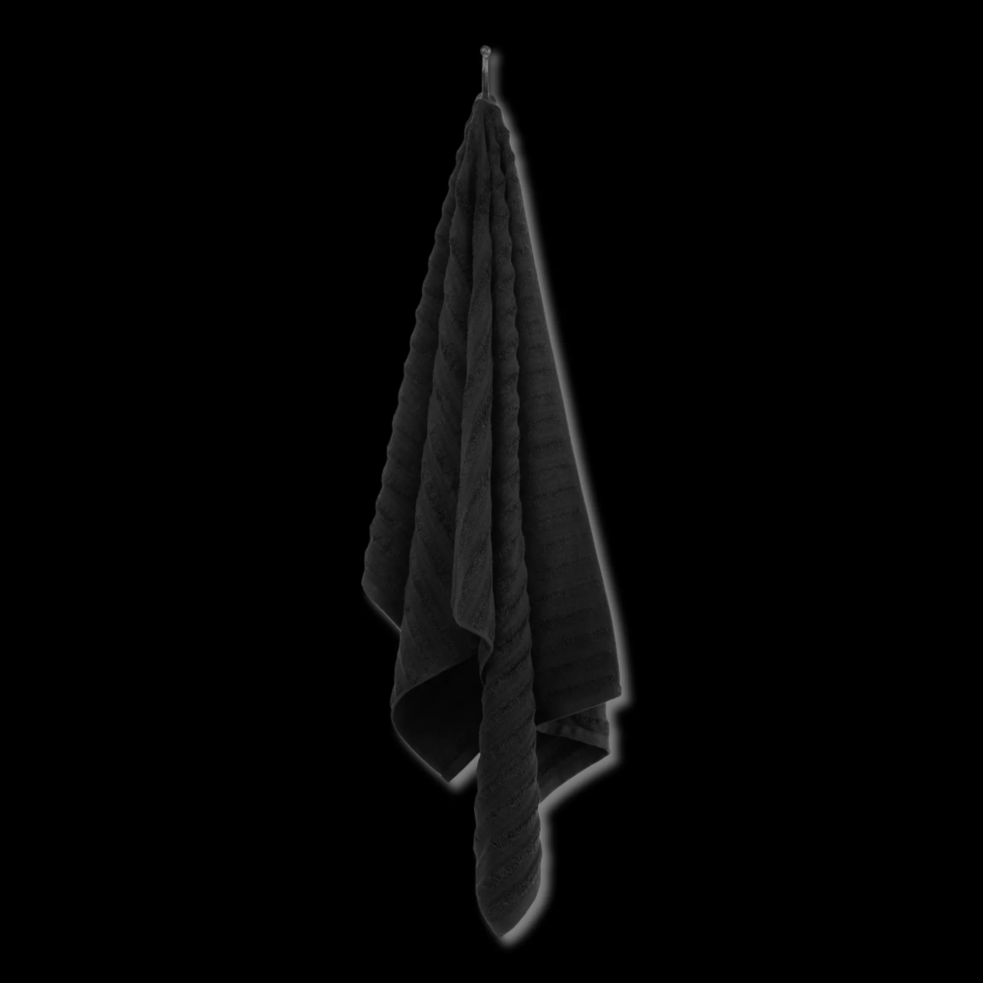 Hot Bouclair Black Ribbed Bath Towel