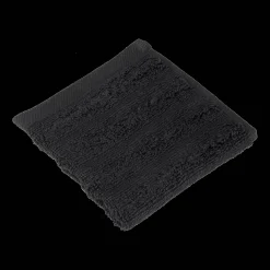 Outlet Bouclair Black Ribbed Washcloth