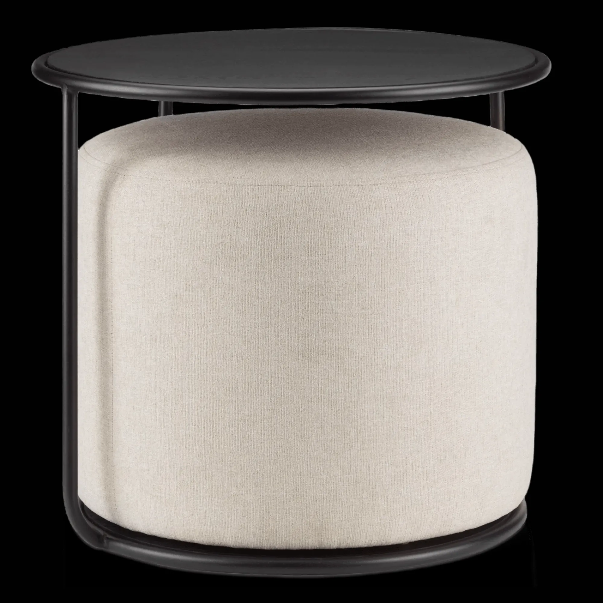Clearance Bouclair Black Side Table with Ottoman