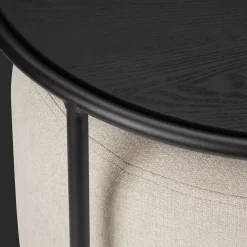 Clearance Bouclair Black Side Table with Ottoman
