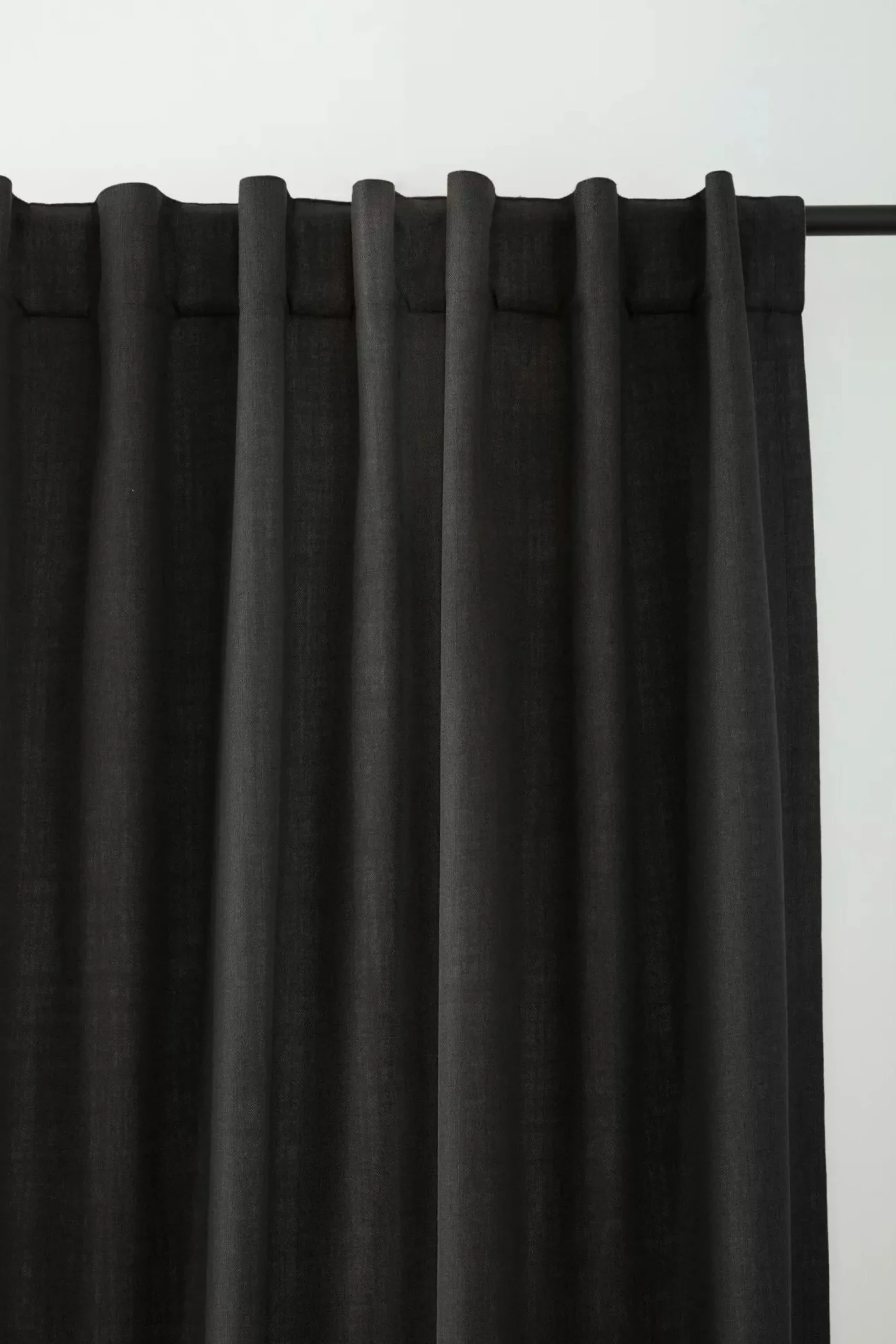Sale Bouclair Black Taha Rod Pocket Back Tab Blackout Curtain