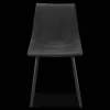 New Bouclair Black Textured Faux Leather and Metal Dining Chair