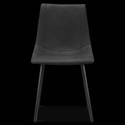 New Bouclair Black Textured Faux Leather and Metal Dining Chair