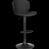 Best Bouclair Black Textured Faux Leather & Metal Adjustable Bar Stool