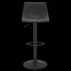 Sale Bouclair Black Textured Faux Leather & Metal Adjustable Bar Stool