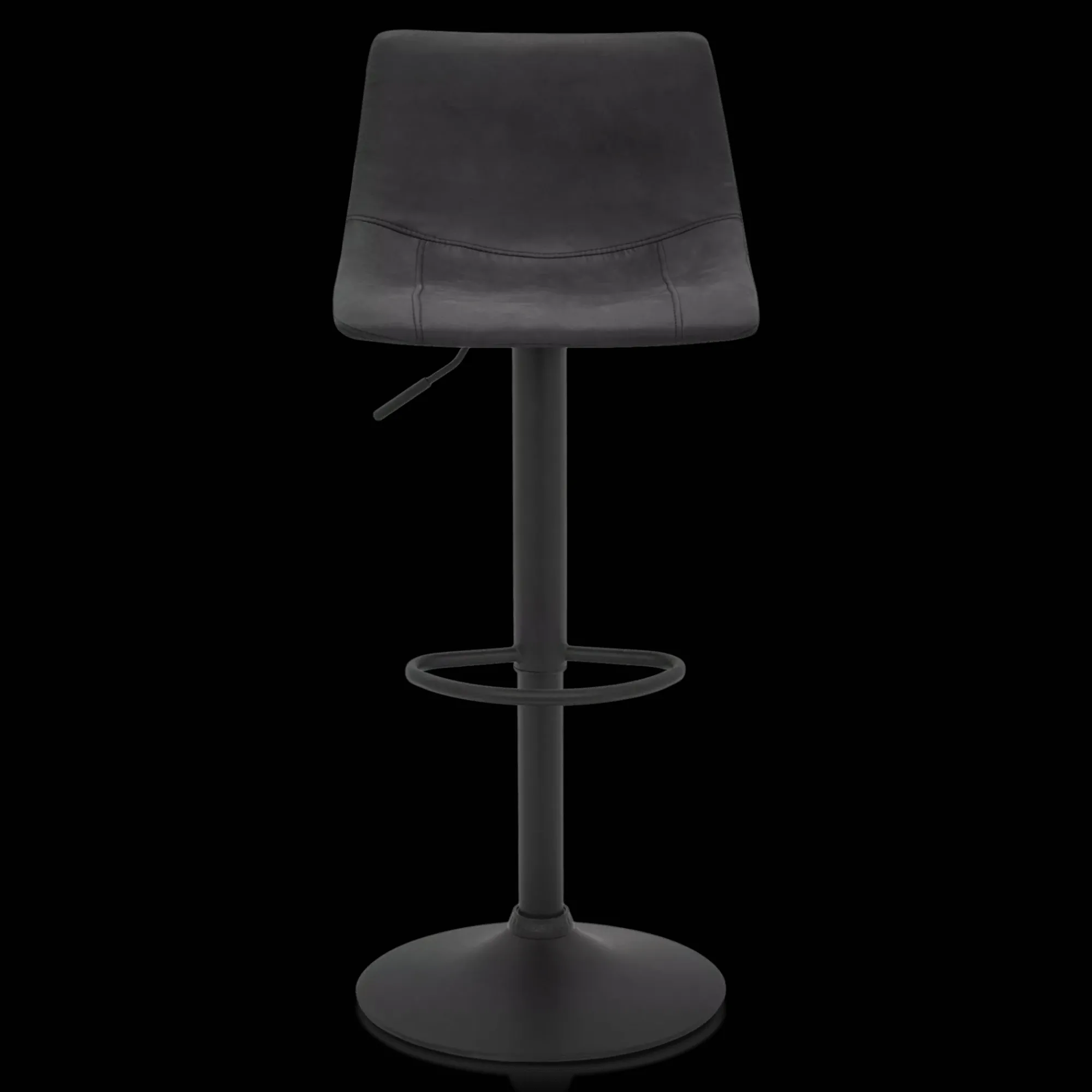 Sale Bouclair Black Textured Faux Leather & Metal Adjustable Bar Stool