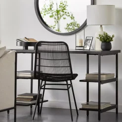 Sale Bouclair Black Tray & Natural Tray On Stand