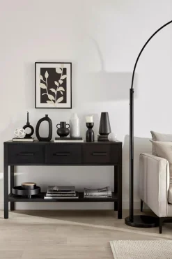 Sale Bouclair Black Tray & Natural Tray On Stand